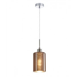 CLA-Espejo2 Interior Iron & Rose Gold Glass with Line Effect Oblong Pendant Lights